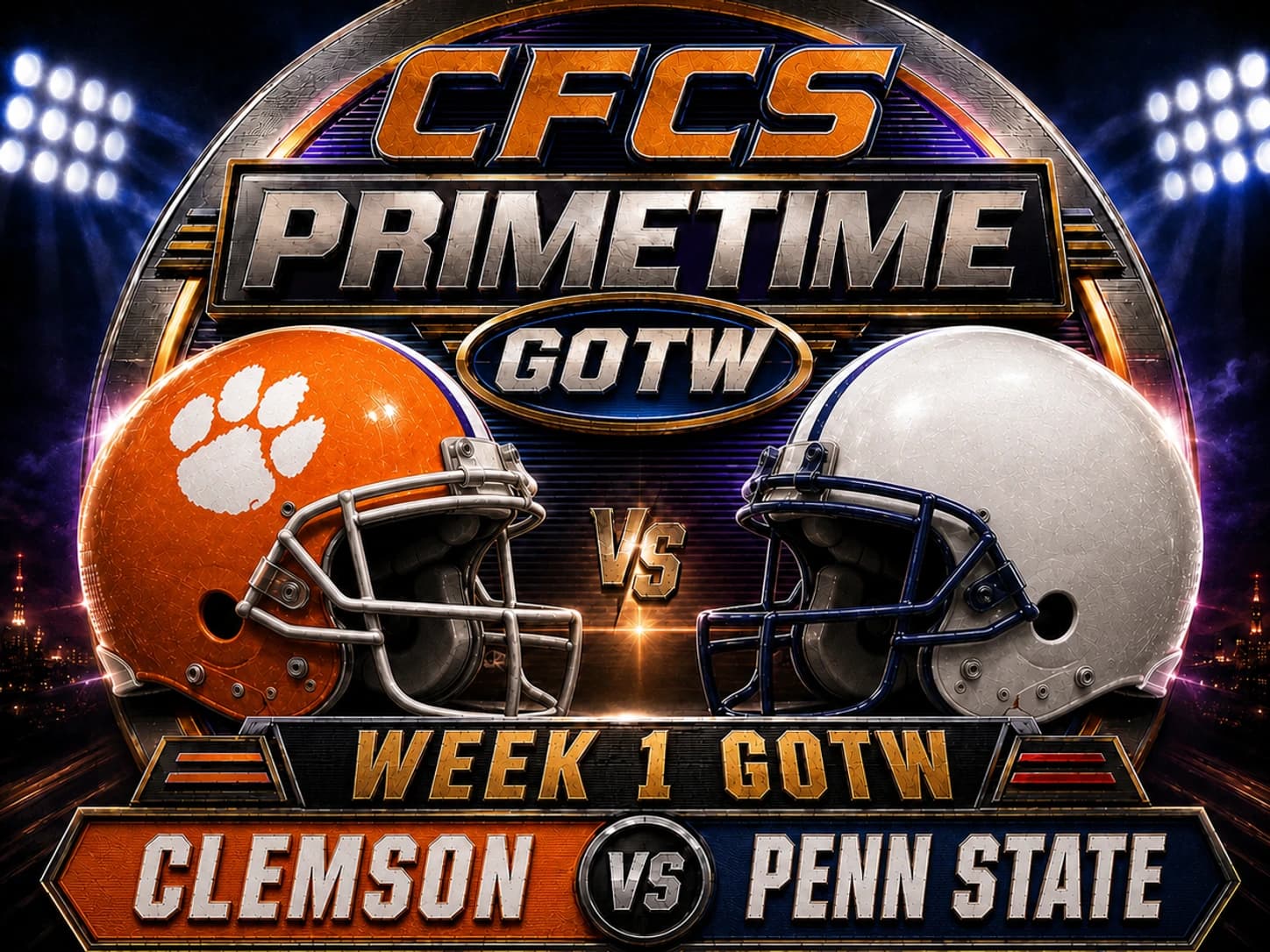 Clemson vs Penn State CSFL Game of the Week graphic