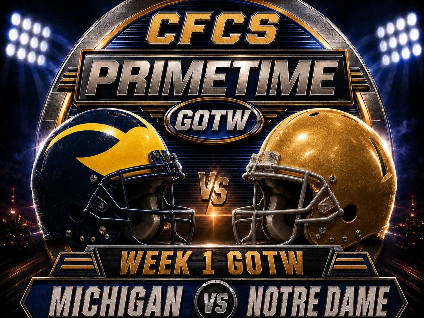 Michigan vs Notre Dame CSFL Game of the Week graphic